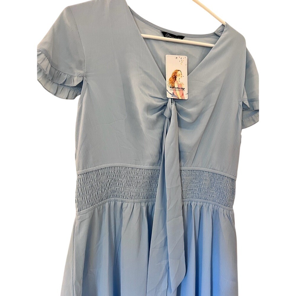 NWT Pretty Garden Ladies‎ Large Light Blue Mini Dress